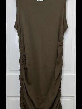 Good American Sea Turtle Olive T-Shirt Dress